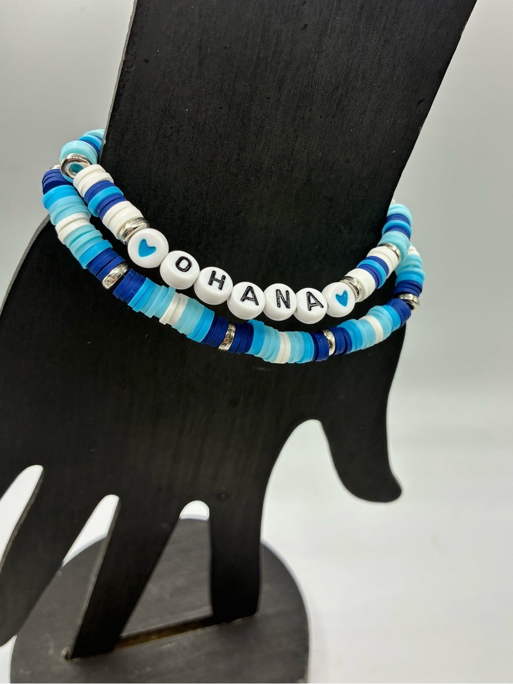 Ohana Blue Stretch Beaded Bracelet Set